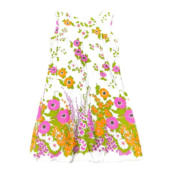 Janet Lynn Dresses & Skirts - Vintage 1960 Janet Lynn Floral Print Sleeveless Dress Cotton Blend Spring Summer